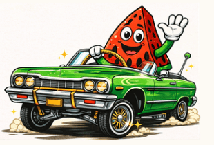 WALLY in a lowrider