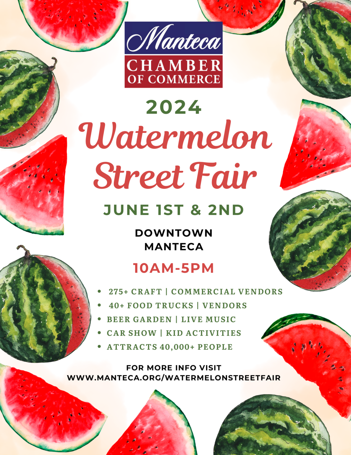 Watermelon Street Fair Manteca Chamber of Commerce